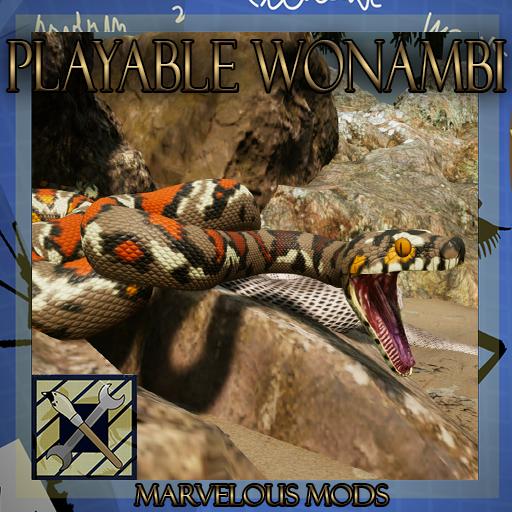 Playable Wonambi - Vanilla-friendly playable snake mod in Path of Titans